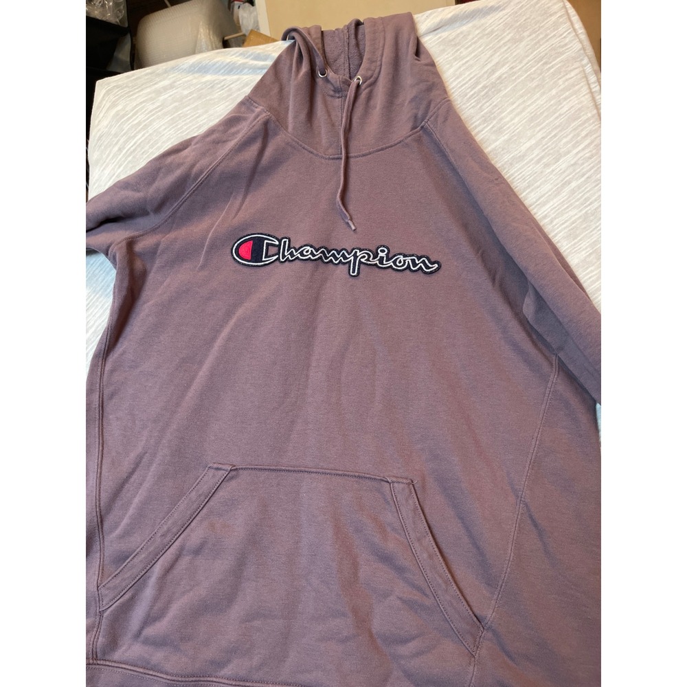 Champion Authentic Athleticwear Hooded Pullover Sweatshirt Mauve L/G/G